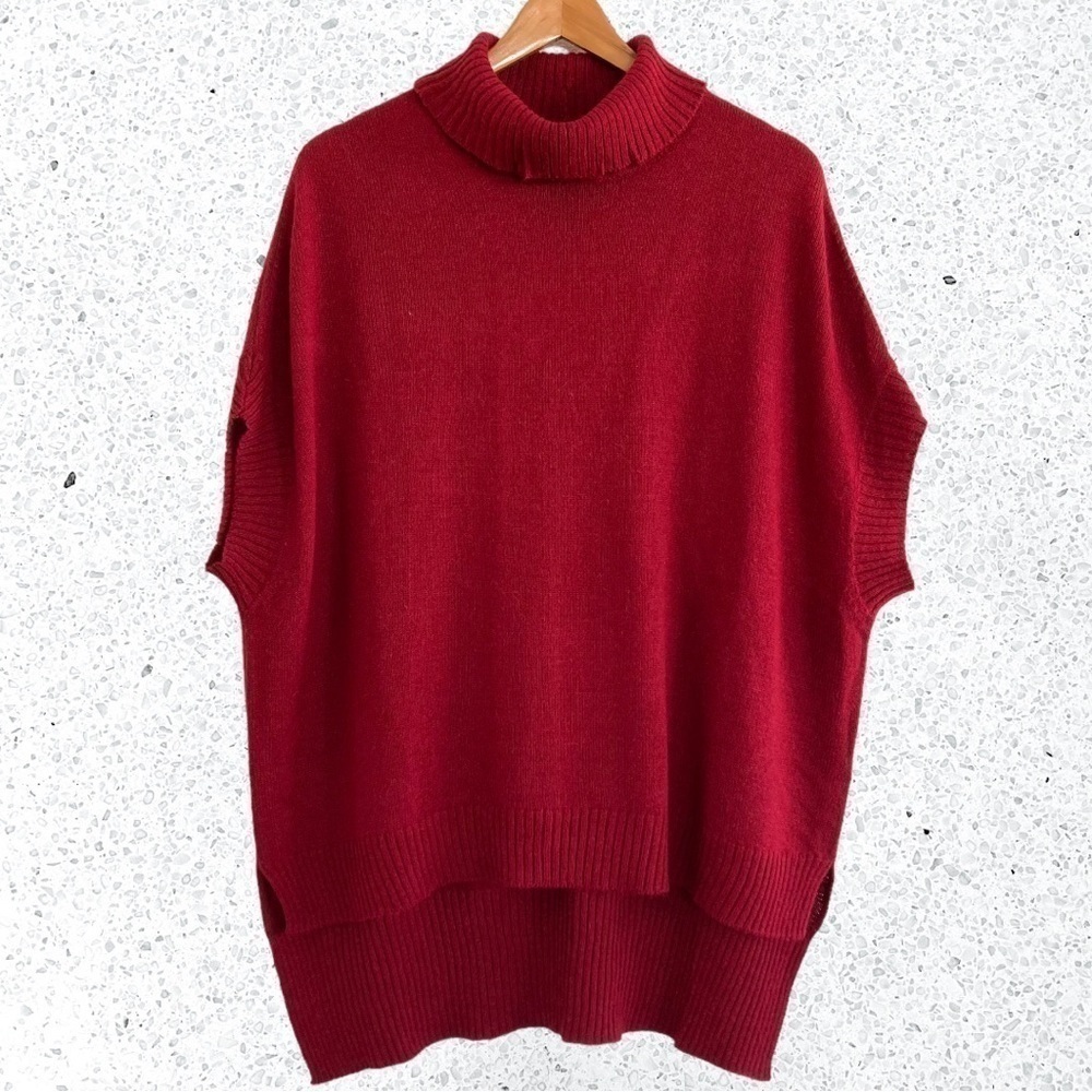 Y2K BCBG Max Azria knit oversized pullover sweater Western Poncho women’s S/XS - Picture 2 of 11
